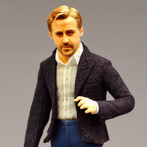 Prompt: ryan gosling fumo doll