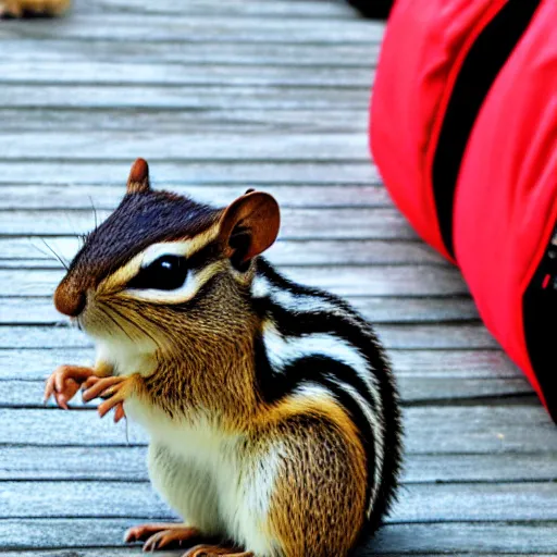 Prompt: chipmunks at college