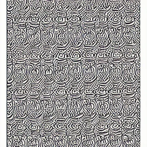 Image similar to tribal pattern detailed intricate block print, 4k, black ink on white paper