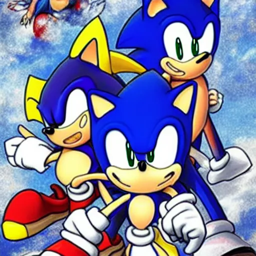 Prompt: sonic the hedgehog by tsukushi akihito and tsukushi akihito and tsukushi akihito and tsukushi akihito and tsukushi akihito, black and white manga