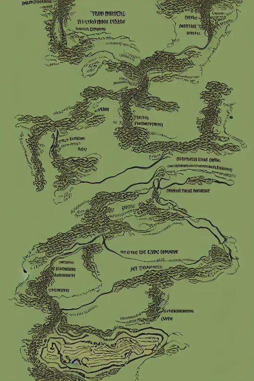 Image similar to evolution map of hobbit, line by eric - anthony johnson, sketch by jacqueline e, color by bo feng lin