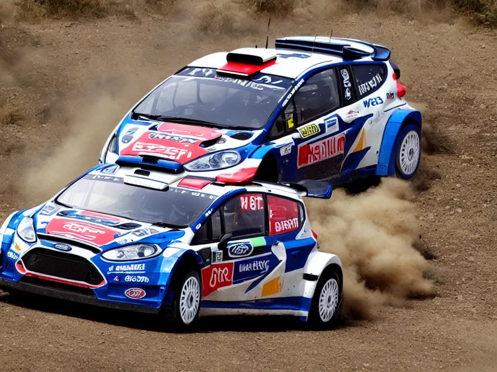 Image similar to “Ford Fiesta WRC Rally Car, 8k, ultra realistic”
