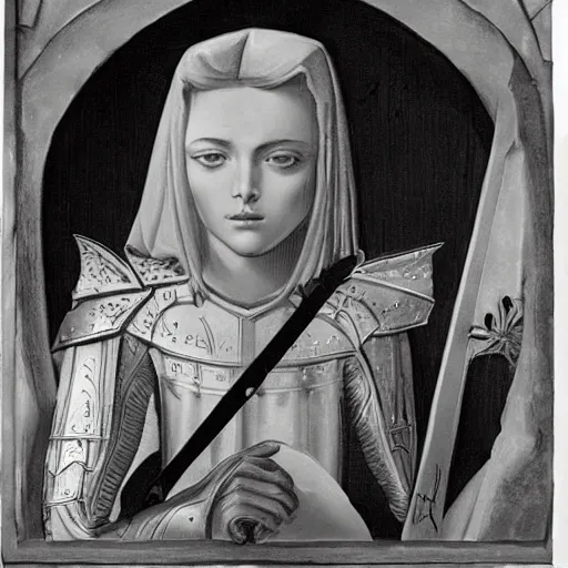 Image similar to Inquisition of most beautiful face young Jeanne d'Arc, extremely high detailed faces, photorealistic, cinematic