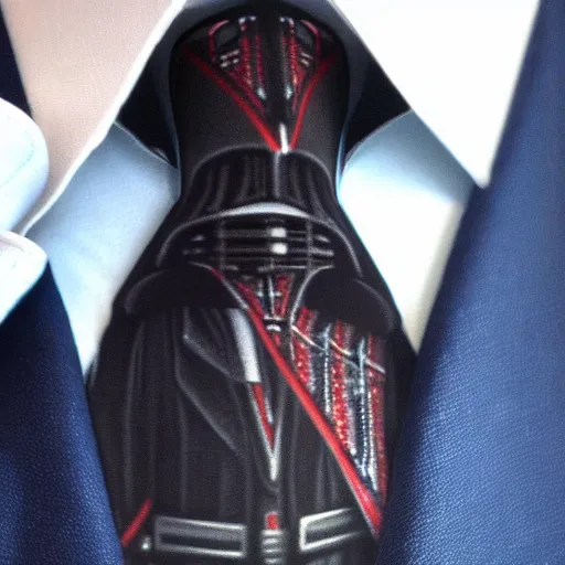 Prompt: darth vader with a tie