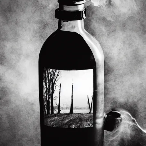 Image similar to a tornado inside a bottle, photo studio, mysterious