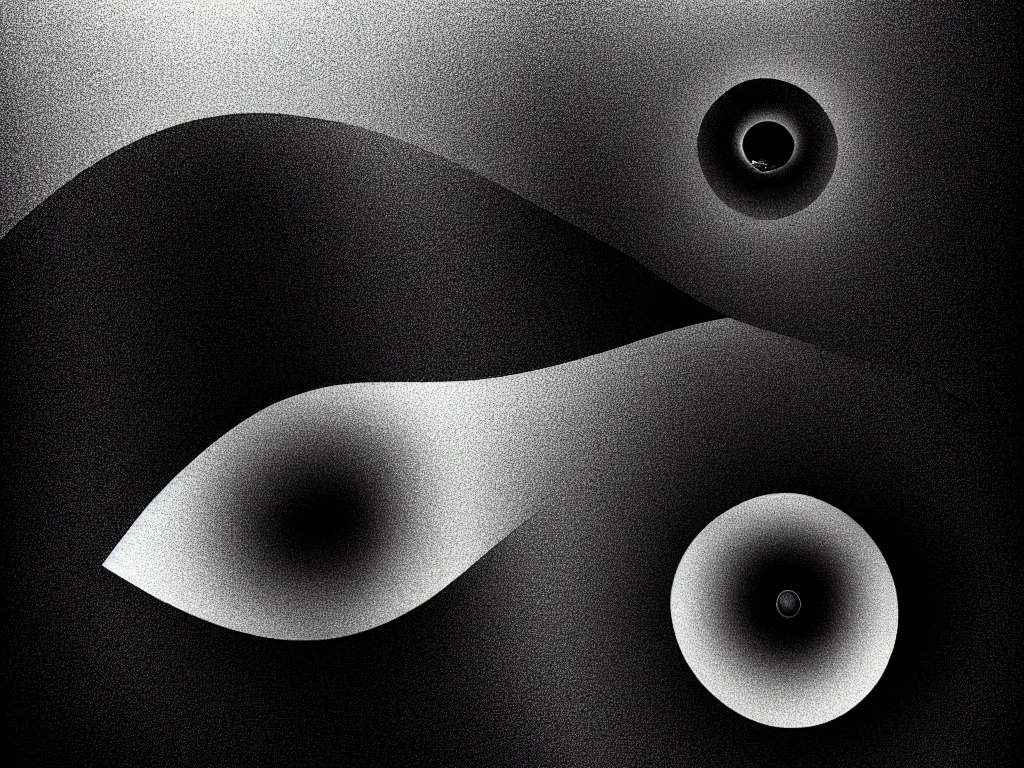 Image similar to highly detailed photo of gravitational field, trending on deviantart, neo surrealism, sharp focus, black and white pallete octane, masterpiece, art by max ernst