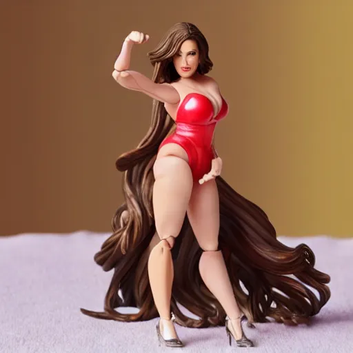 Image similar to kelly brook action figure, figurine, detailed product photo, high quality,