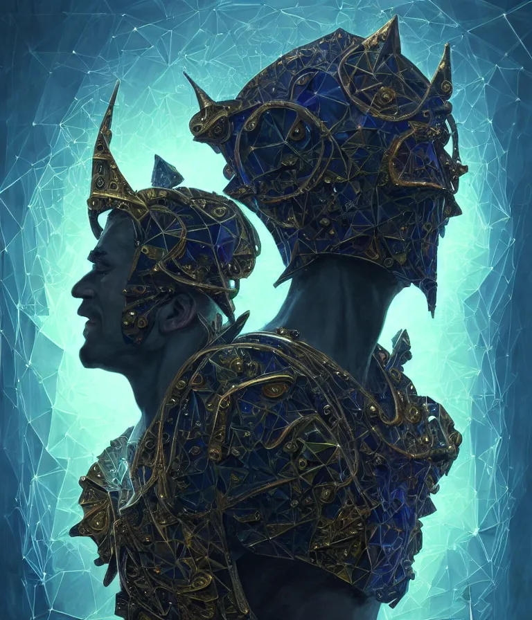 Image similar to front!!! shot of a court jester!!! character, mesmerizing fractal hypercubes, bismuth, dark holography!!!, future, metallic galactic, crystalline edges, polygonal, elegant, highly detailed, centered, (((artstation, concept art, jagged, sharp focus, artgerm, Tomasz Alen Kopera, Peter Mohrbacher, donato giancola, Joseph Christian Leyendecker, WLOP, Boris Vallejo))), ((raytracing)), mugshot!!!!!, ugly!!!!!!, octane render, nvidia raytracing demo, octane render, nvidia raytracing demo, octane render, nvidia raytracing demo, 8K