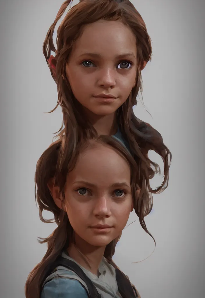 Prompt: stylized portrait of a young and strong girl by Sam Weber, concept art, detailed face, digital art, octane render trending on artstation, 4k, 8k, HD
