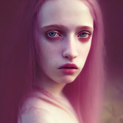 Prompt: photographic portrait of a stunningly beautiful english emo female in soft dreamy light at sunset, soft focus, contemporary fashion shoot, in a tim burton movie, by edward robert hughes, annie leibovitz and steve mccurry, david lazar, jimmy nelsson, extremely detailed, breathtaking, hyperrealistic, perfect face, octane render