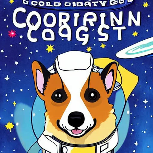 Prompt: corgi cosmonaut, graphic novel, highly detailed