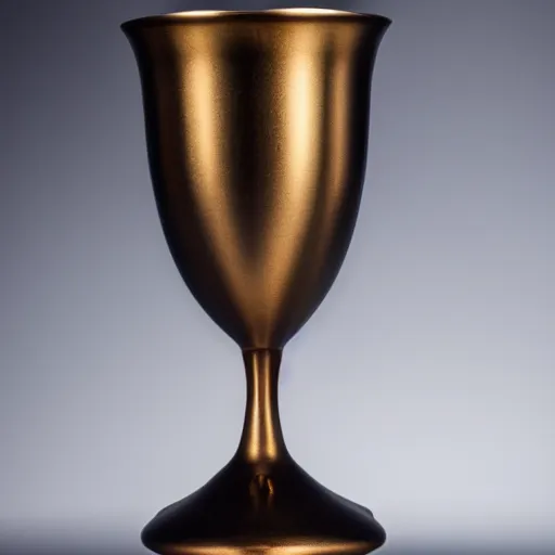 Image similar to studio photography of 1st century wine goblet, studio lighting, solid color background 8k