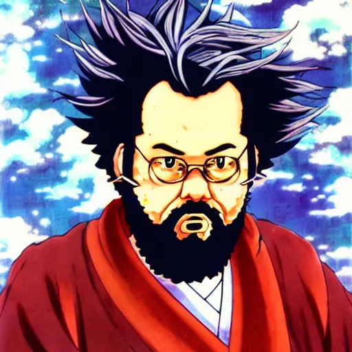 Prompt: beautiful amazing anime portrait painting of karl marx by hayao miyazaki, katsuhiro otomo, akira toriyama, satoshi kon, eiichiro oda, hideaki anno