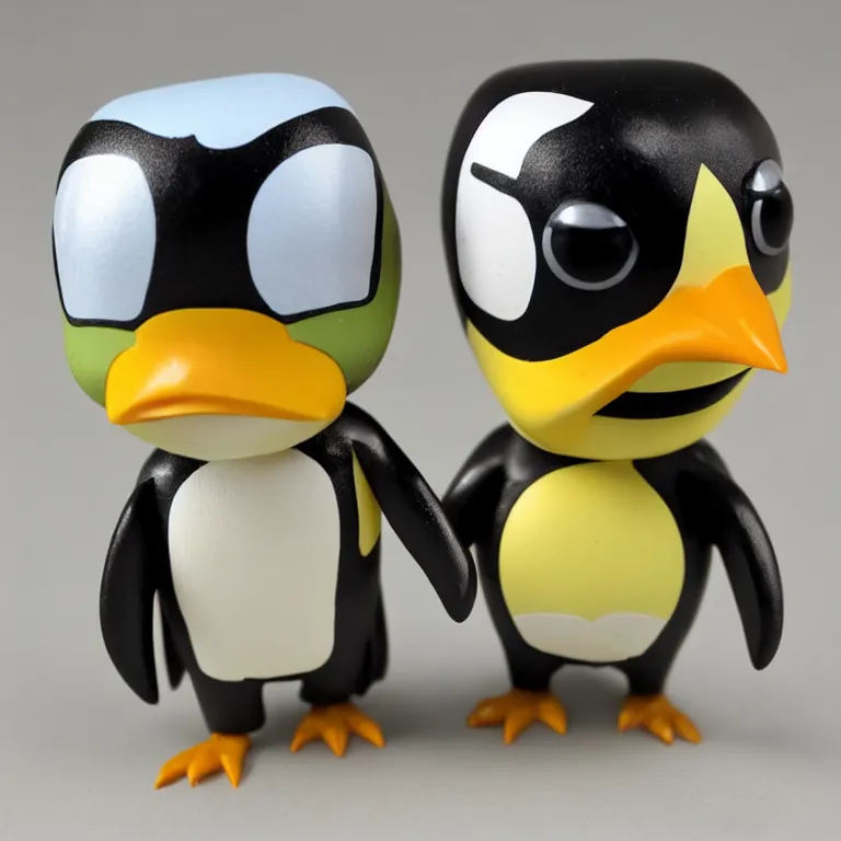 Image similar to Funko pop heavy metal penguin and turtle sidekick