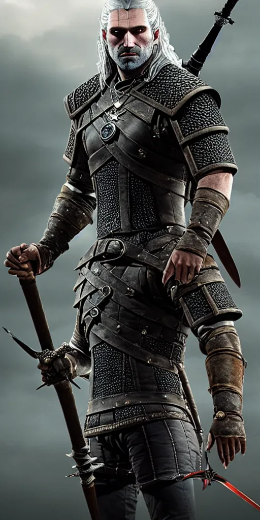 Image similar to a witcher with cloth armor and sword