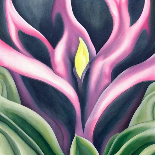 Image similar to Corpse Flower painting by Georgia O'Keeffe