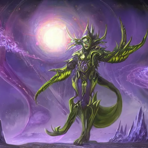 Image similar to fantasy cosmic concept art of the Universes child