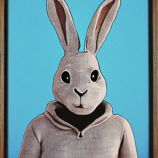 Prompt: Donnie Darko Rabbit in Frame