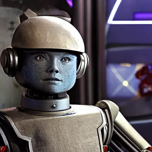 Image similar to the robot from lost in space netflix series