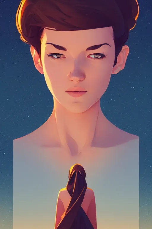 Image similar to single hermit in the desert, smooth face, centered median photoshop filter cutout vector behance hd by artgerm, jesper ejsing, by rhads, makoto shinkai and lois van baarle, ilya kuvshinov, rossdraws, illustration, art by ilya kuvshinov and gustav klimt