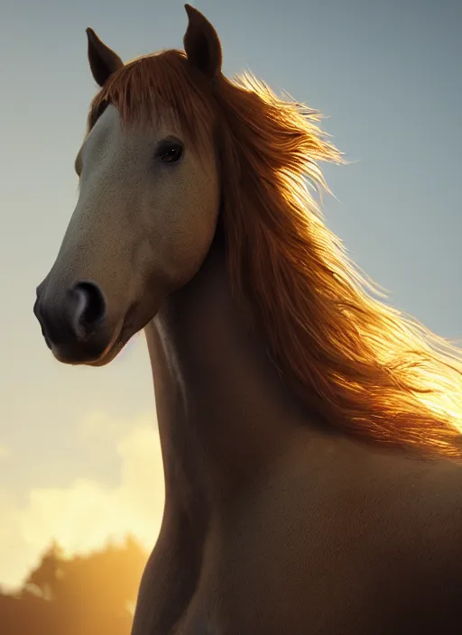 Image similar to horse on man, volumetric lighting, beautiful, golden hour, sharp focus, ultra detailed, cgsociety by leesha hannigan, ross tran, thierry doizon, kai carpenter, ignacio fernandez rios, noir photorealism, film