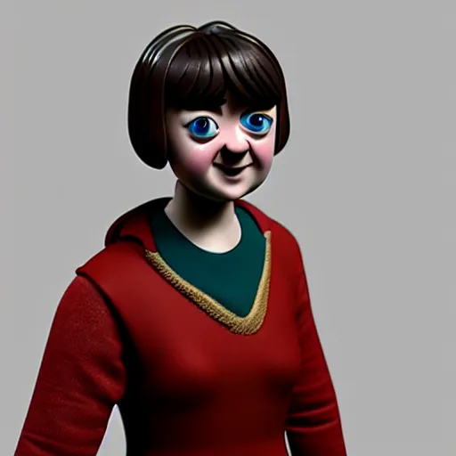 Image similar to maisie williams like a toy made by pixar, conceptual 3 d render