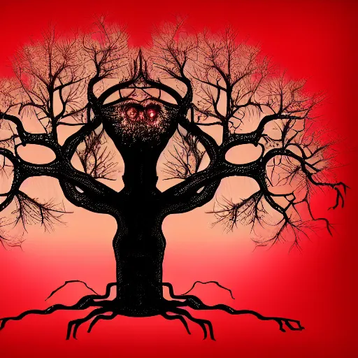 Image similar to Tree of Death, digital art