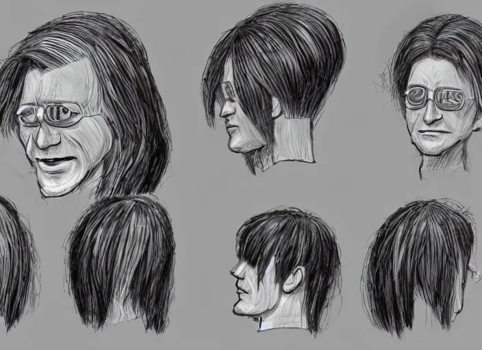 Image similar to judge wearing a bench wig is making a haircut to another judge with a bench wig, only two person in the scene, concept art, artstation, fractals