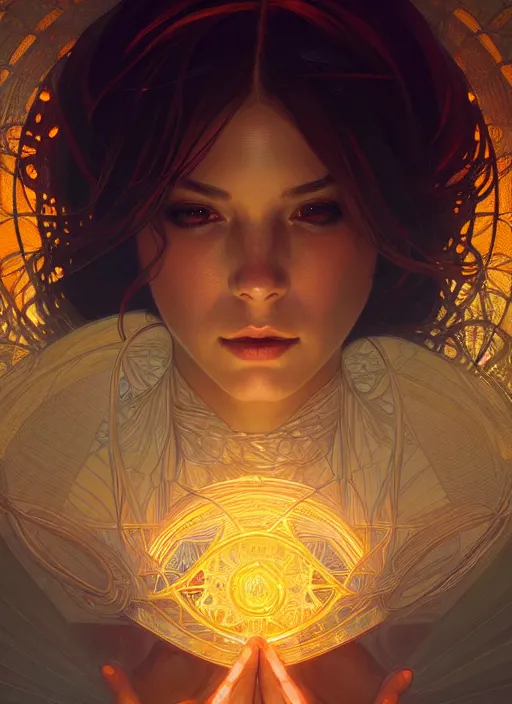 Image similar to symmetry!! portrait of water, glowing lights!! intricate elegant, highly detailed, digital painting, artstation, concept art, smooth, sharp focus, illustration, art by artgerm and greg rutkowski and alphonse mucha