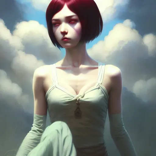 Prompt: bruffindust, by tom bagshaw and ilya kuvshinov, rtx rendering, octane render 1 2 8 k, maya, extreme high intricate details by wlop, digital anime art by ross tran, medium shot, composition by sana takeda, dramatic lighting by greg rutkowski