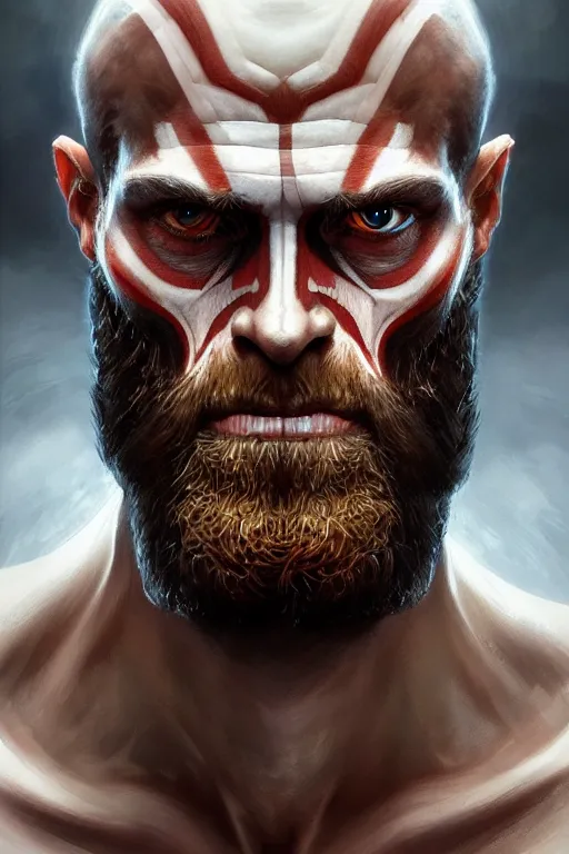 Prompt: symmetry!! portrait of willem dafoe in the style of god of war, machine parts embedded into face, intricate, elegant, highly detailed, digital painting, artstation, concept art, smooth, sharp focus, illustration, art by artgerm and greg rutkowski and alphonse mucha, 8 k