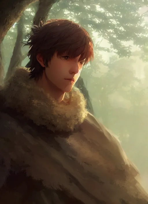 Prompt: a portrait of a male young druid, intricate, tone mapped, ambient lighting, highly detailed, digital painting, artstation, concept art, 4 k, stunning beautiful, sharp focus, by makoto shinkai and akihiko yoshida and hidari and wlop