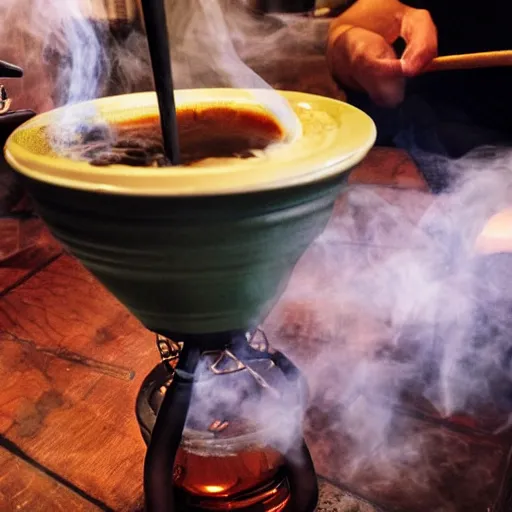 Image similar to hookah, shisha with coffee in the coffeehouse