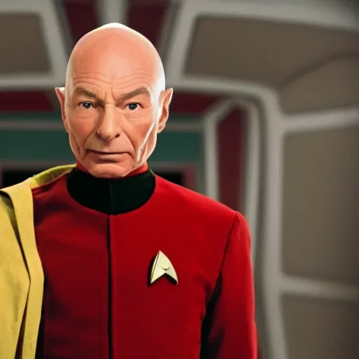 a still of 2 1 savage as captain picard in star trek | Stable Diffusion ...