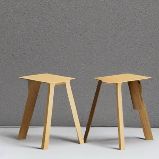 Image similar to the twins stool by tadao ando