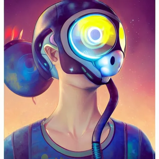 Image similar to lofi BioPunk Pokemon Pikachu portrait Pixar style by Tristan Eaton Stanley Artgerm and Tom Bagshaw,