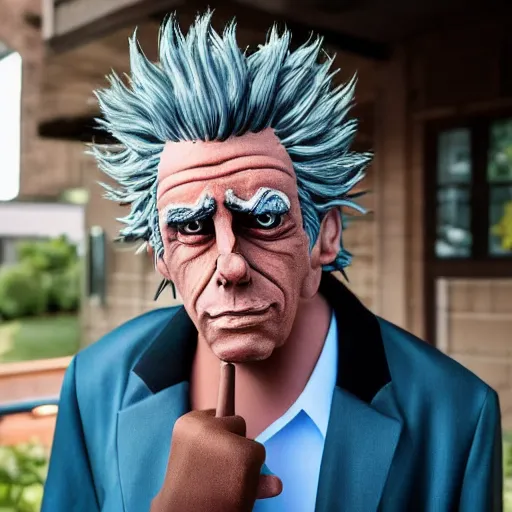 Image similar to Rick Sanchez as a real person 4k detailed super realistic