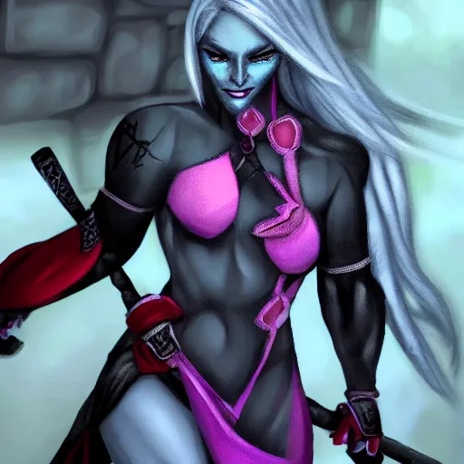 Image similar to Female drow fighter