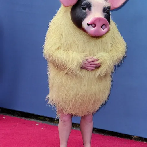 Image similar to emma watson pig creature