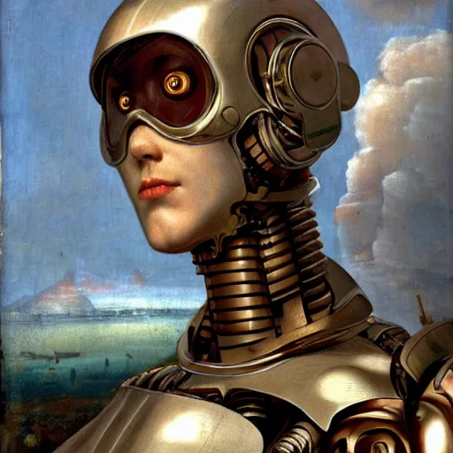 Prompt: cyborg renaissance painting