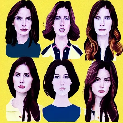 Image similar to “ a row of identical pretty women, clones, hyper realistic, in the style of houston sharp ”