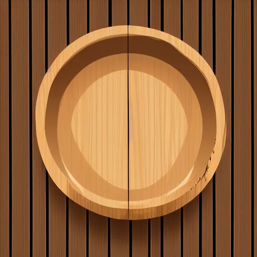 Image similar to wooden bowl atop woodlathe, vector art, simple