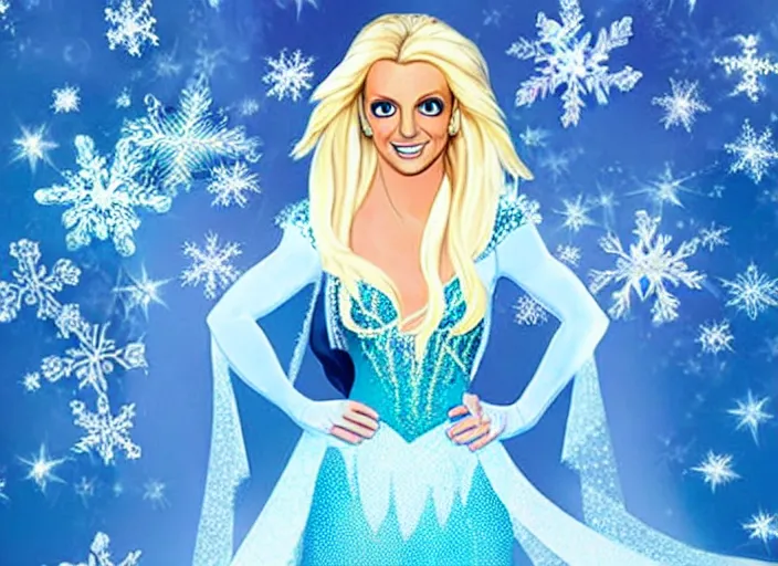 Image similar to britney spears as elsa from frozen
