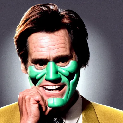 Prompt: jim carrey in the mask, hd, detailed, 4 k, award winning