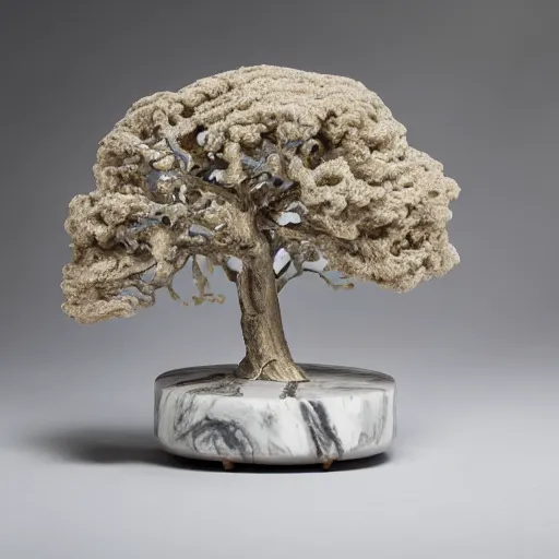 Image similar to marble for a tree, intricate marble for a tree, highly detailed, tree marble, tree made of marble, tree made of marble, studio photography