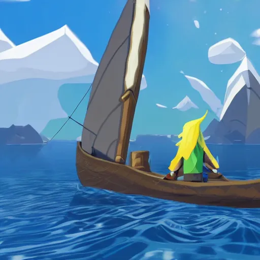 Image similar to Gandalf in Zelda Wind Waker, 4k, UHD