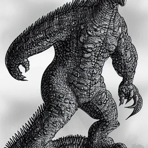 Image similar to female godzilla