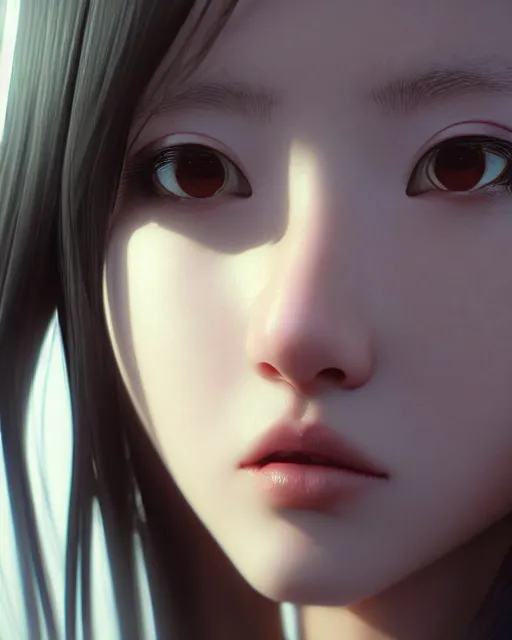 Image similar to really cool complex closeup portrait of a beautiful carefree girl covered in sharp metal wire, by katsuhiro otomo, yoshitaka amano, nico tanigawa, artgerm, greg rutkowski makoto shinkai takashi takeuchi rendered with intense 3 d effect, smooth soft shadowing, cinematic lighting, hyperrealistic unreal engine 5 render uhd 8 k