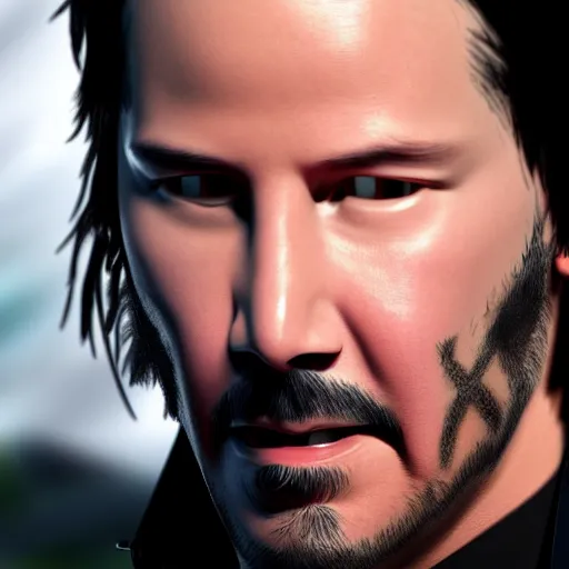 Image similar to Keanu Reeves in avatar 4K quality super realistic