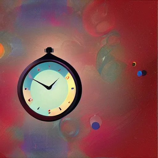 Prompt: what is time, digital art